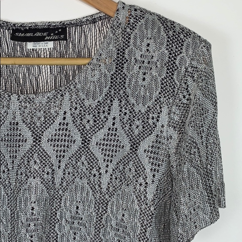 Black and Silver Evening Gown